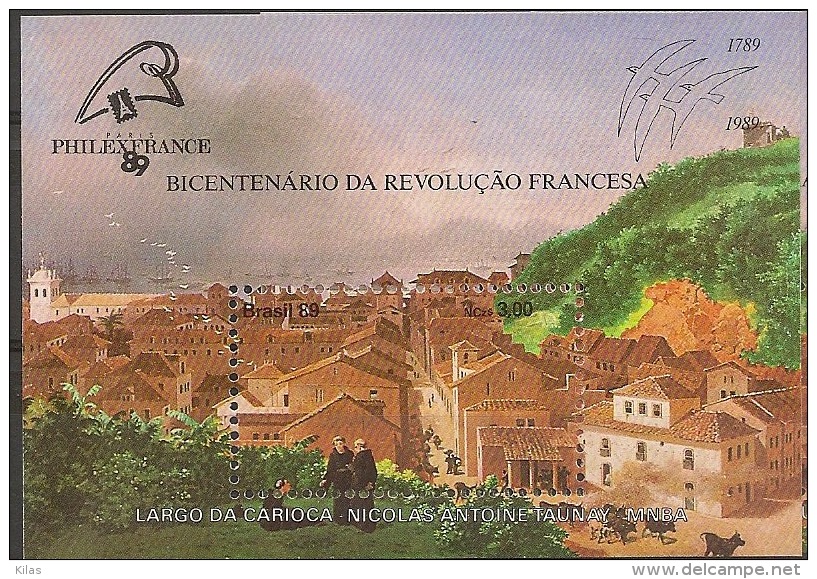 BRAZIL 1989,  Philexfrance - Blocs-feuillets