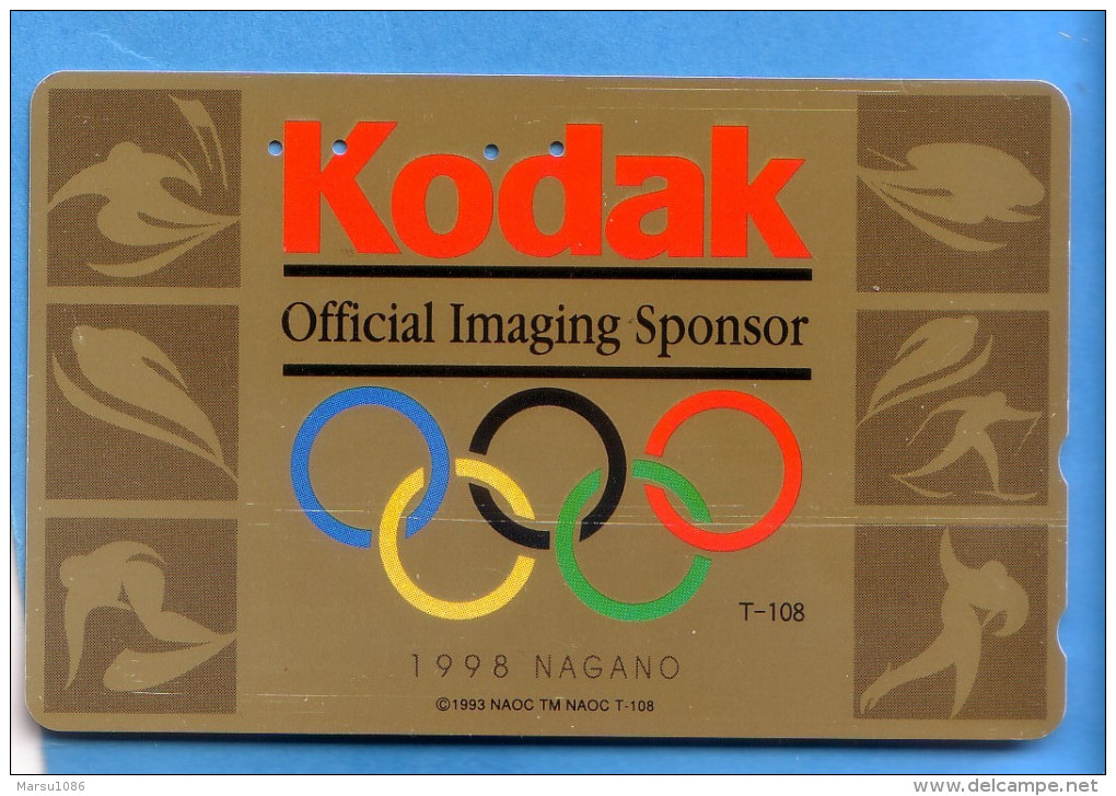 Japan Japon Telefonkarte Phonecard Télécarte  -  Kodak Olympic 1998 Nagano - Olympic Games