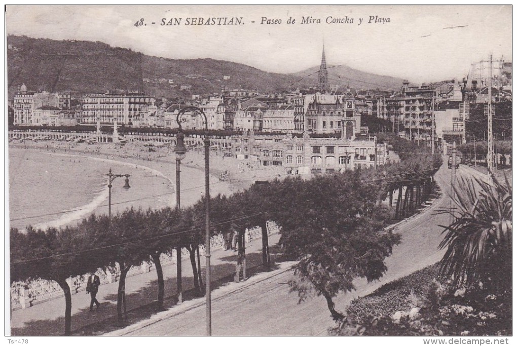 ESPAGNE---SAN SEBASTIAN--paseo De Mira Concha Y Playa---voir 2 Scans - Guipúzcoa (San Sebastián)