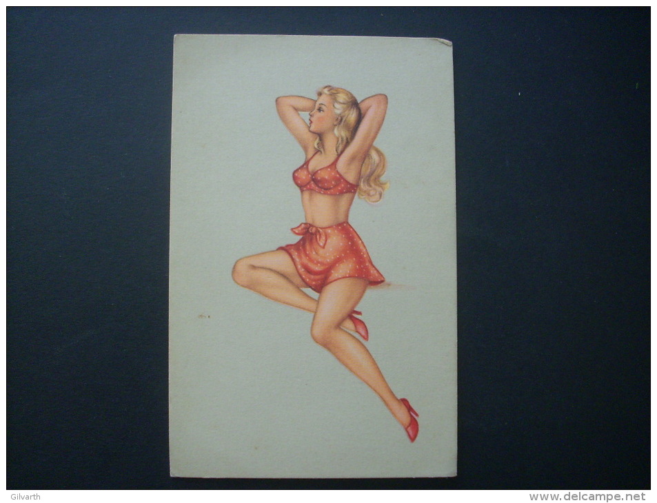 Illustration Pin Up En Maillot - Non  Circulée  L224 - Pin-Ups