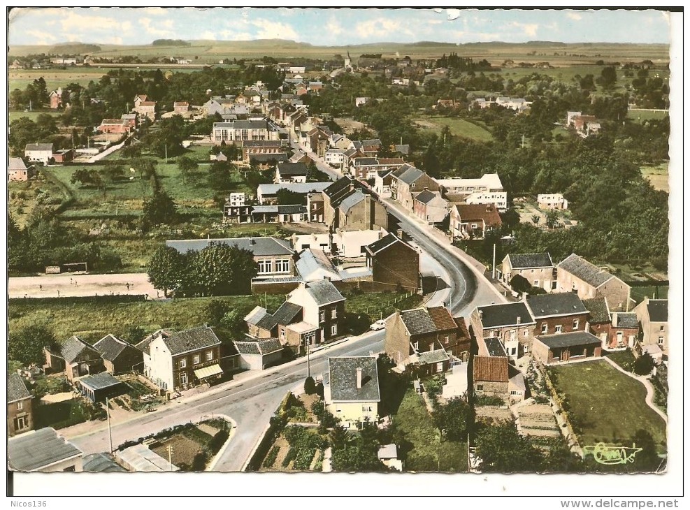 VILLERS -LE-BOUILLET   VUE AERIENNE      RUE DE HUY ET DE WAREMME - Villers-le-Bouillet