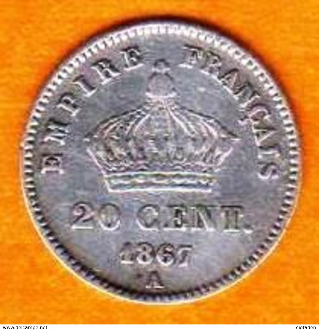 France - 20 Centimes 1867 A -Napoléon III Empereur - Tête Laurée - 20 Centimes
