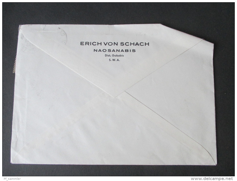 GB Kolonie 1955 Süd Afrika. Nachgebühr Stempel. Erich Von Schach Naosanabis Dist. Gobabis S.W.A. - Storia Postale