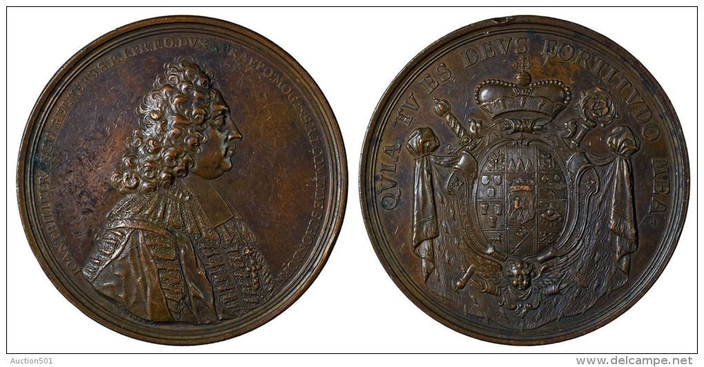 M05040 IOAN PHILIP FRANC SCHONBORN - ALLEMAGNE - Son Buste - (160g) "Quia Tu Es Devs Fortitudo Mea" Et Blason  Au Revers - Royal/Of Nobility