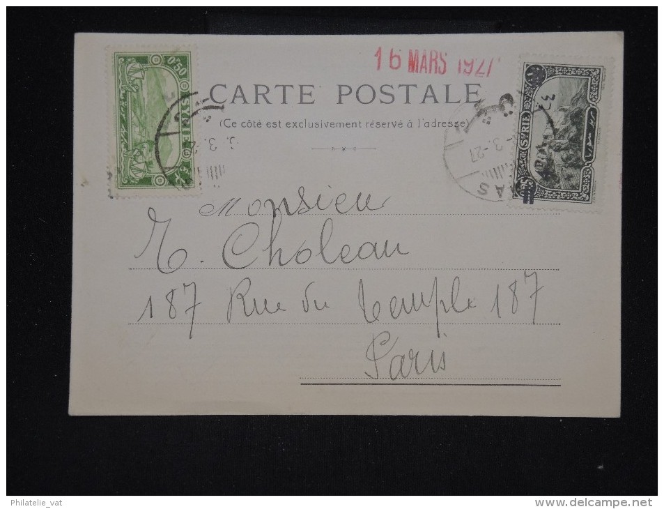 FRANCE - SYRIE - Carte Commerciale Pour La France En 1927 - à Voir - Lot P10632 - Storia Postale