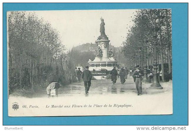 CPA 66 - Le Marché Aux Fleurs De La Place De La République PARIS - Arrondissement: 11