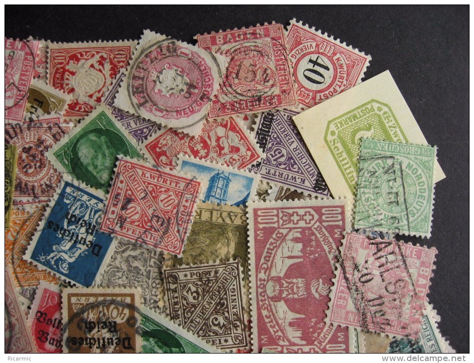 German States (much Bavaria) Mixture (duplicates, Very Mixed Condition) 100 Check Them Out! - Collections