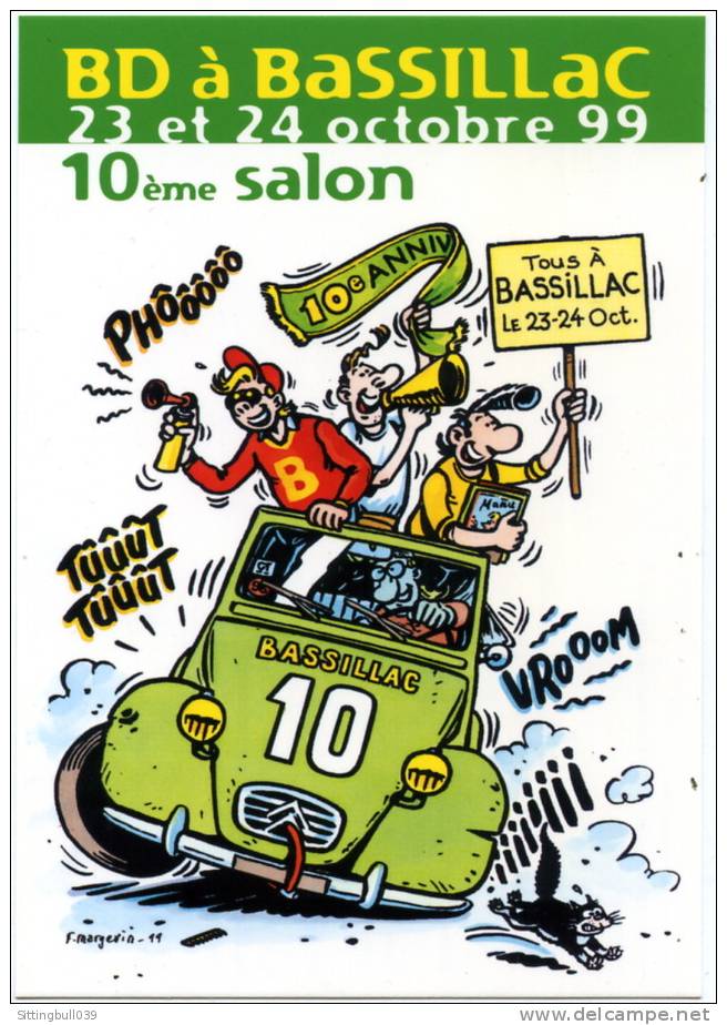 MARGERIN. CARTE POSTALE DU 10e SALON BD à BASSILLAC. 1999. Avec Une Belle 2CV !. Pas Courante ! - Cartoline Postali