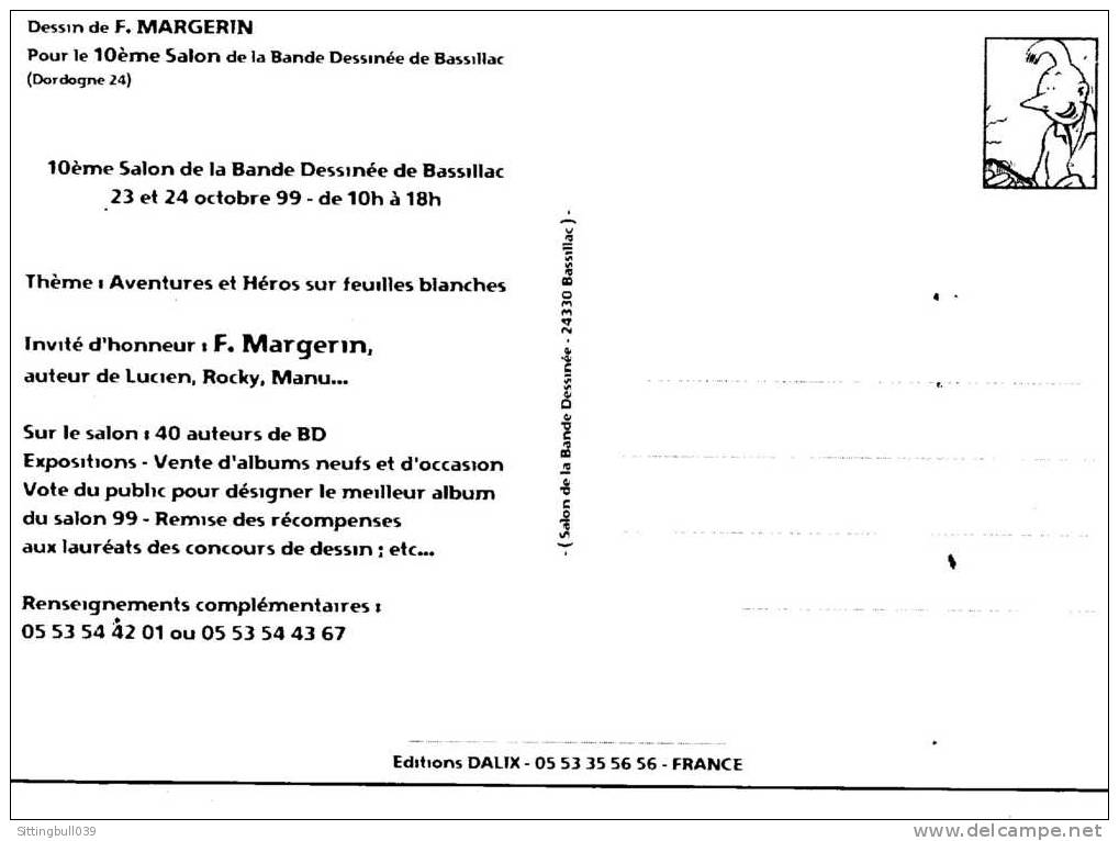 MARGERIN. CARTE POSTALE DU 10e SALON BD à BASSILLAC. 1999. Avec Une Belle 2CV !. Pas Courante ! - Cartes Postales