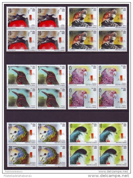 2010.2 CUBA MNH 2010 COMPLETE SET BIRD FOR UNITED. ALAS DE LIBERTAD. BLOQUE 4 - Neufs