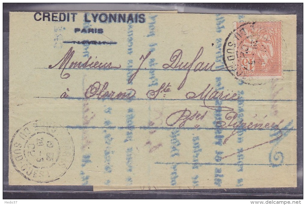France Type Mouchon - Lettre - 1900-02 Mouchon
