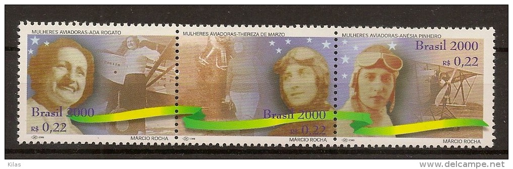 BRAZIL 2000, Homage To Female Flyers Brazilian - Neufs