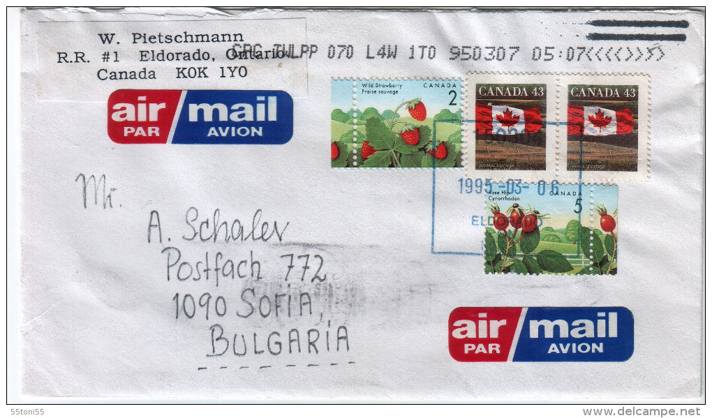 Envelope / Cover ) CANADA / BULGARIA  (flora ) - Lettres & Documents