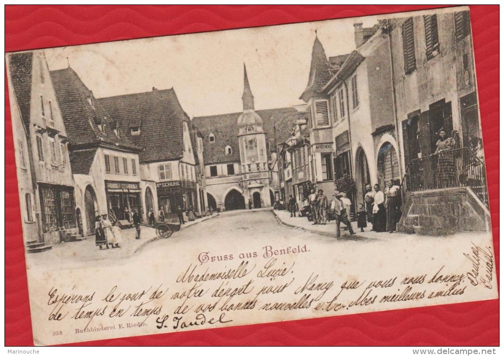 67 Gruss Aus BENFELD - Postée De Benfeld En 1898 - TBE - R/V - Benfeld