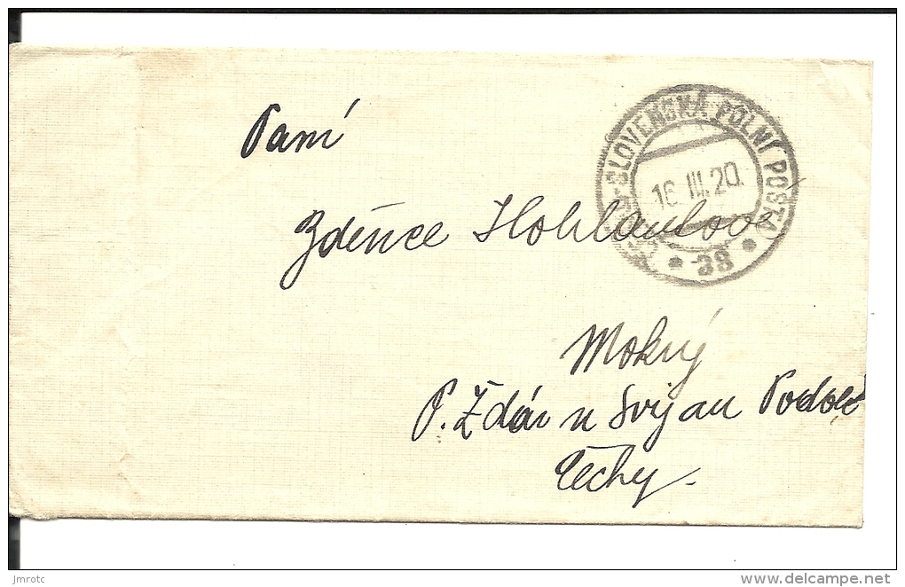 Lettre    Légion Tchéque En Italie  1920  (296) - Lettres & Documents