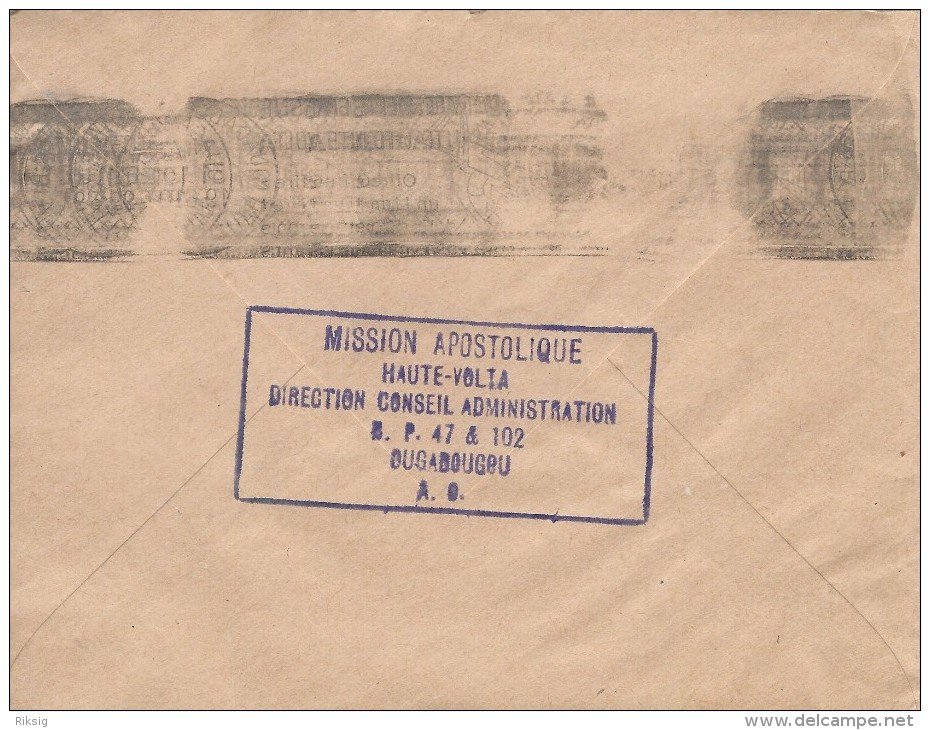 Upper Volta - Haut Volta. Airmail Cover Sent To Denmark. Very Rare.  H-579 - Alto Volta (1958-1984)