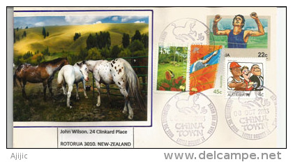 Belle Lettre D´Australie,  CHEVAUX,  Adressée En Nouvelle-Zélande - Paarden