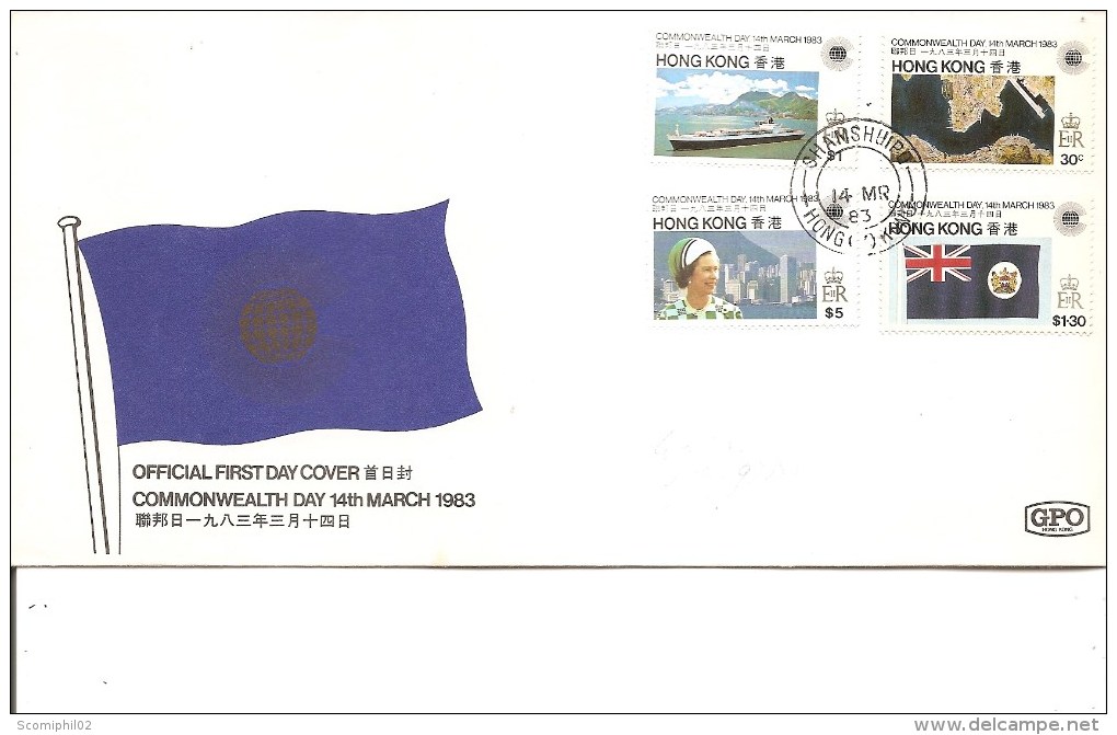 Hong-Kong -Journée Du Commonwealth ( FDC De 1983 à Voir) - FDC