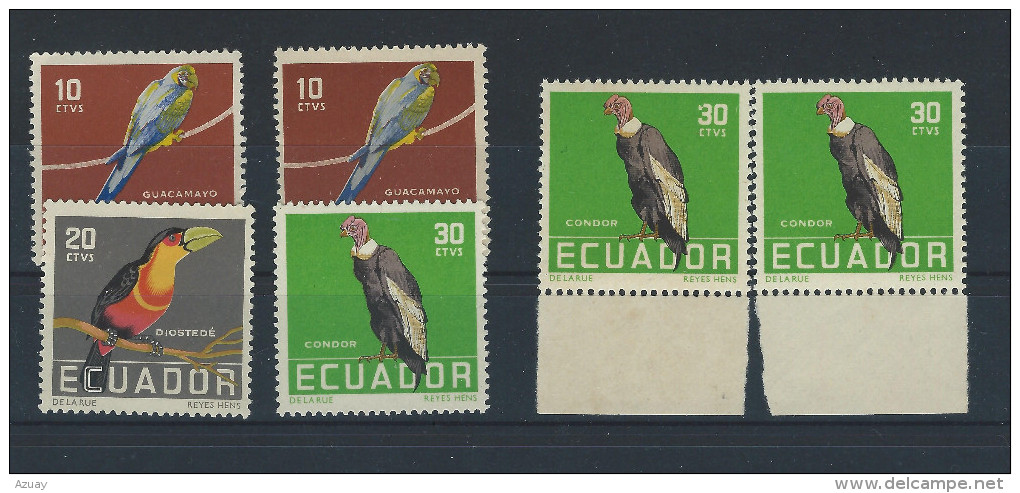 EC - 1958 - 956-958 -- 6 WERTE- VÖGEL - BIRDS - PAJAROS - ECUADOR - EQUATEUR - MNH -** - POSTFRISCH - Equateur