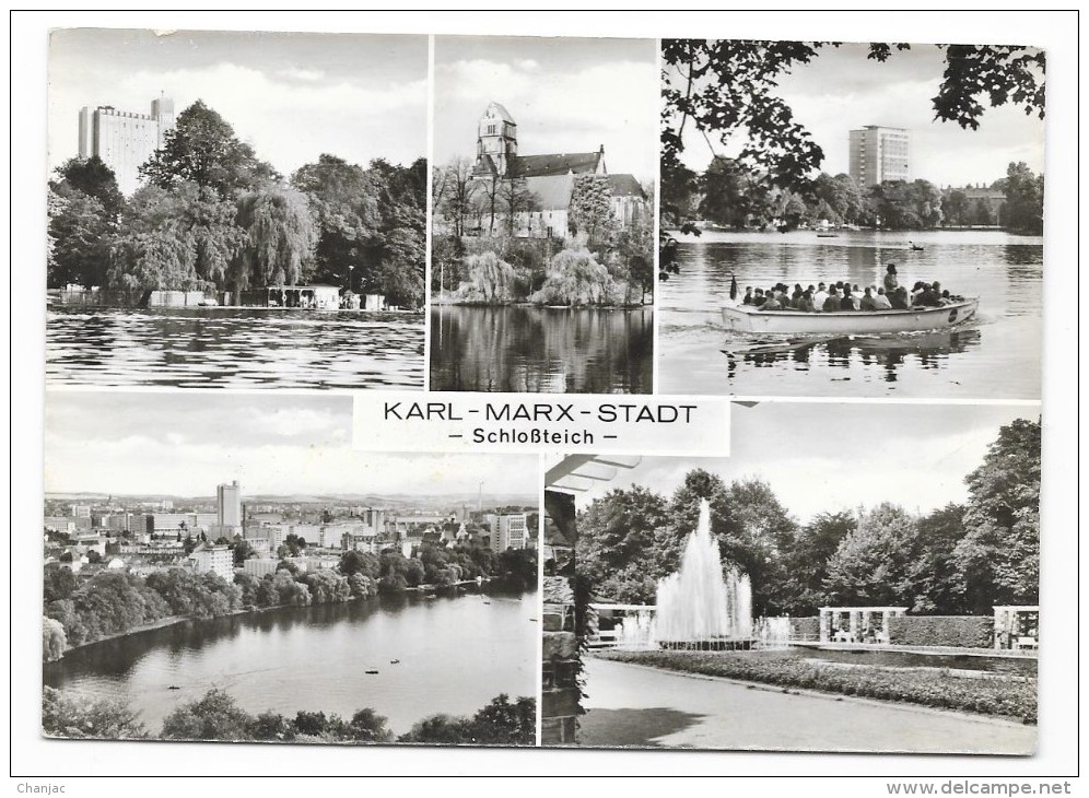 Cpsm: ALLEMAGNE - KARL MARX STADT Schlobteich. - Chemnitz (Karl-Marx-Stadt 1953-1990)