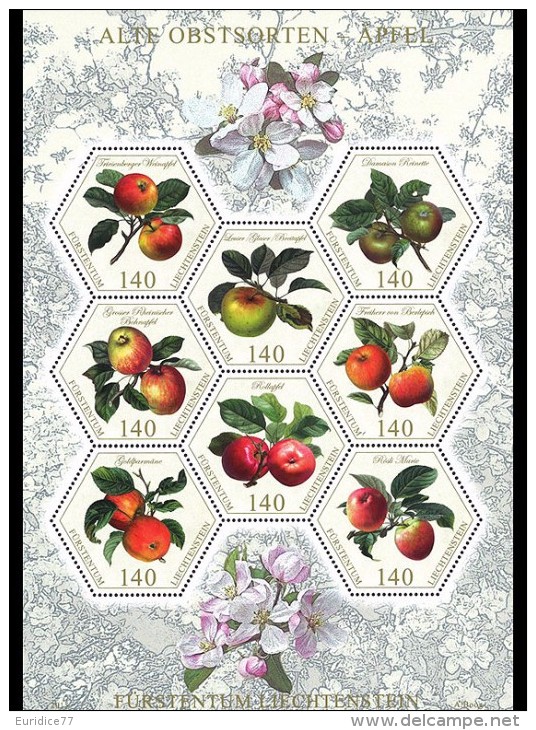 Liechtenstein 2015 - Old Fruit Varieties – I Souvenir Sheet Mnh - Unused Stamps