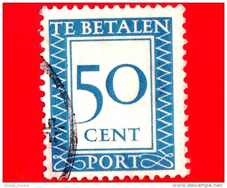 OLANDA - Usato - 1947 - Portzegel - Figure - Segnatasse - Te Betalen - 50 - Postage Due
