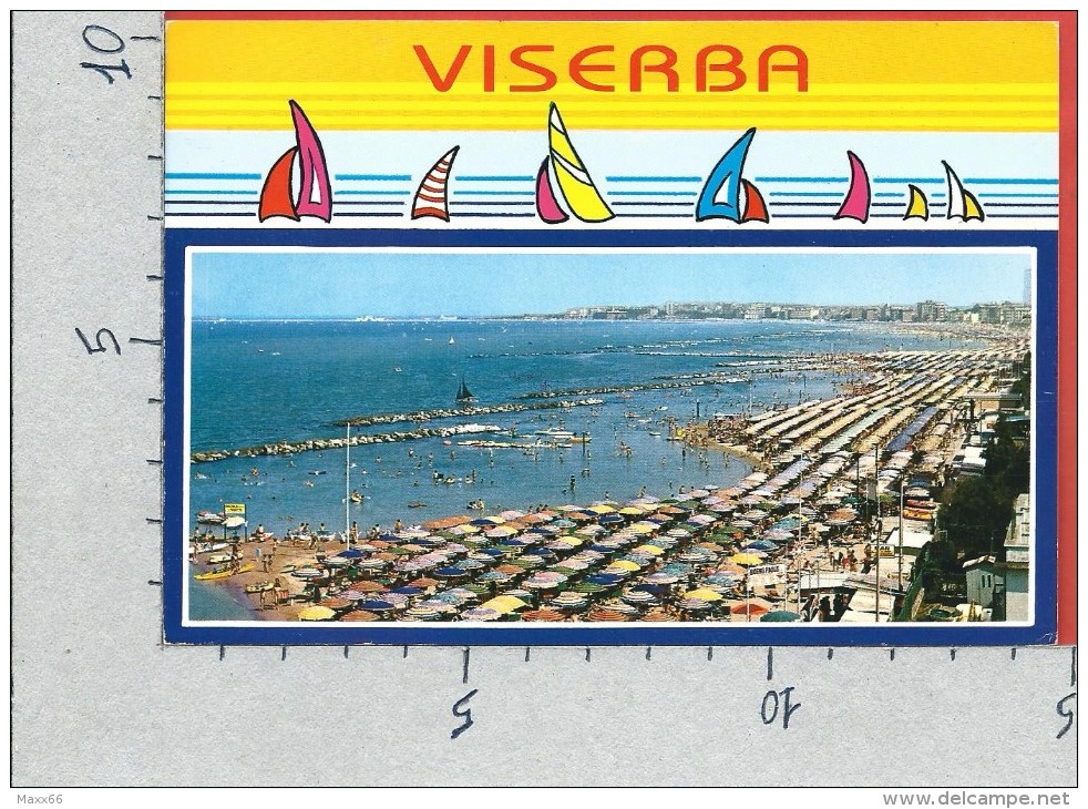 CARTOLINA VG ITALIA - VISERBA - RIMINI - La Spiaggia - 10 X 15 - ANNULLO 1989 - Rimini