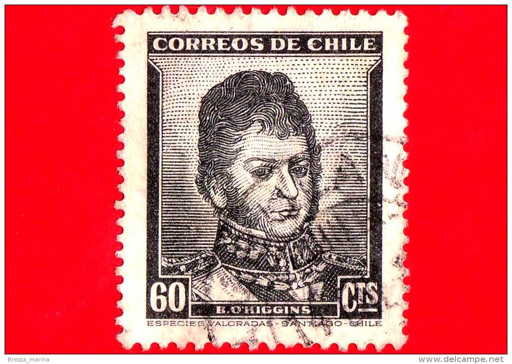CILE - Usato - 1950 - Generale Bernardo O’Higgins (1776-1842), Capo Di Stato - 60 - Chile