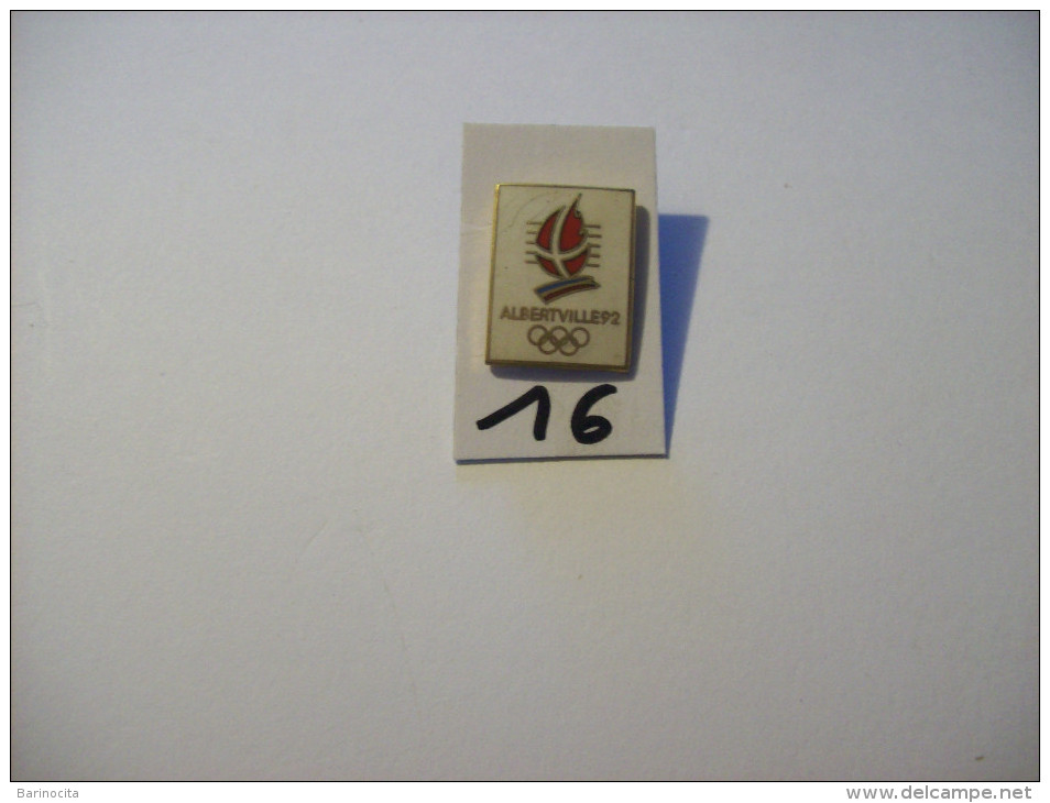 PIN´S - JEUX OLYMPIQUES -  HIVER / WINTER  1992 "  ALBERTVILLE 92 Logo "  Sur Fond Blanc -voir Photo (16 ) - Olympische Spelen