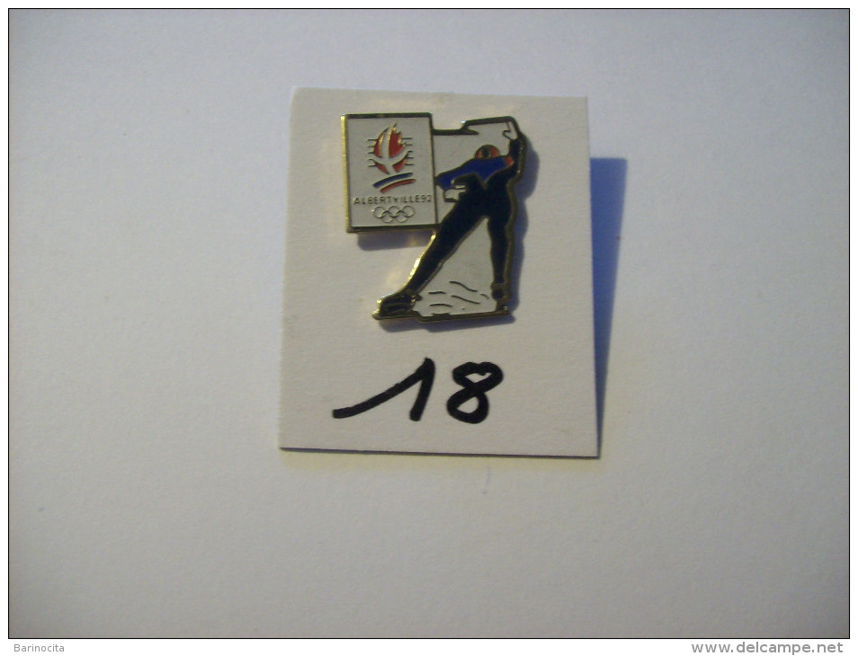 PIN´S - JEUX OLYMPIQUES -  HIVER / WINTER  1992 "  ALBERTVILLE 92 Logo "patin Vitesse   -voir Photo (18 ) - Olympische Spelen