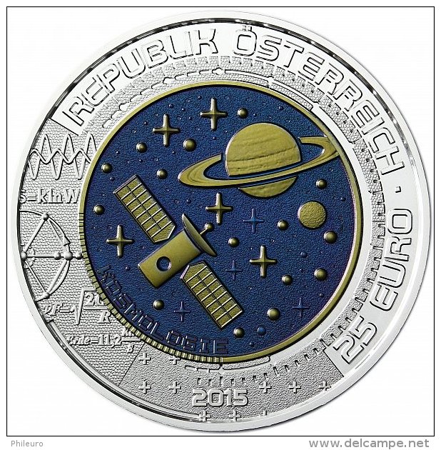 Autriche 2015 : 25€ 'Cosmologie' En Argent Et Niobium - Disponible En France - Oesterreich