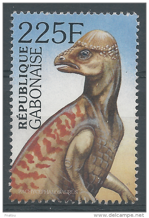 Gabon, Dinosaur, Pachycephalosaurus, 225f., VFU - Gabon (1960-...)