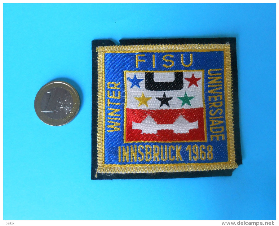 WINTER UNIVERSIADE INNSBRUCK 1968 (FISU) - Original Vintage Patch Universiades D'hiver Universiadi Austria Osterreich - Apparel, Souvenirs & Other