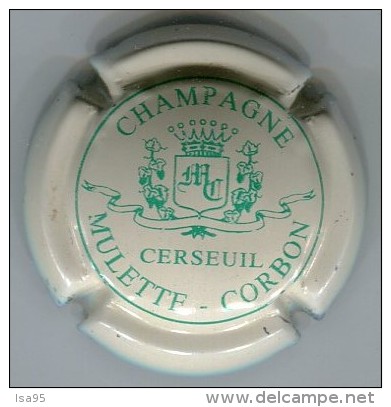 CAPSULE-CHAMPAGNE MULETTE-CORBON N°02 Crème & Vert - Autres & Non Classés