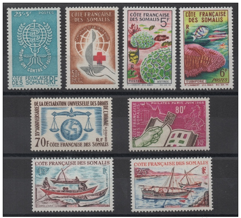 SOMALIS - YT N° 304 + 315 à 321 - Neufs ** - MNH - Cote: 46,00 € - Neufs