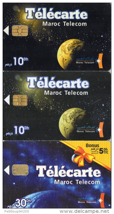 TELECARTES  MAROC  10/10/30 Dh  (lot De 3) 2******6 - Maroc