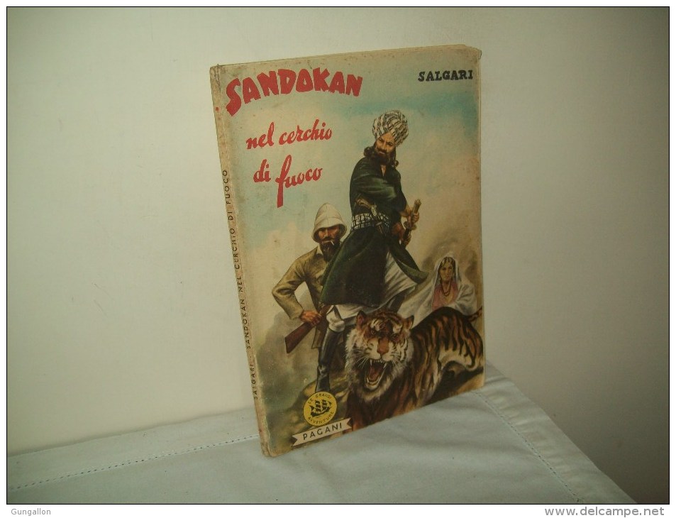 Le Grandi Avventure (Ed. Pagani Anni 50) N. 8 "Sandokan Nel Cerchio Di Fuoco"  Di Emilio Salgari - Edizioni Economiche