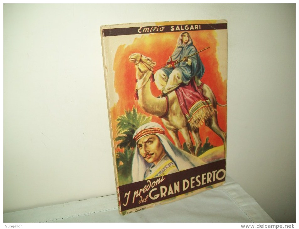 Collana Popolare Salgari (Ed. Carroccio 1947)  "I Predoni Del Deserto" Di Emilio Salgari - Edizioni Economiche