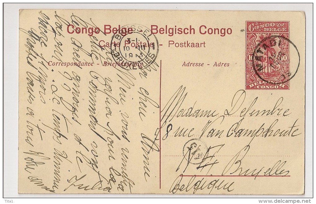S3447 -Congo Belge - Les Rapides Du Congo à Sa Sortie Du Stanley-Pool "entier Postal" - Congo Belge