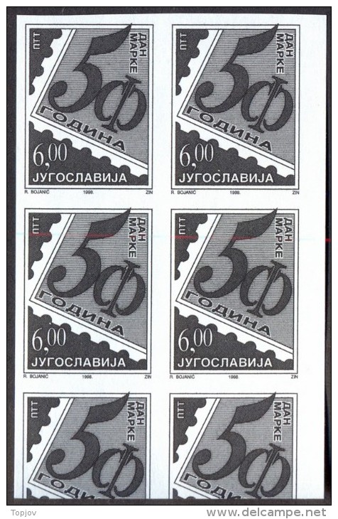YUGOSLAVIA - JUGOSLAVIA - STAMPS  DAY - ESSAY  Bl: Of 4x - **MNH - 1998 - Impuestos