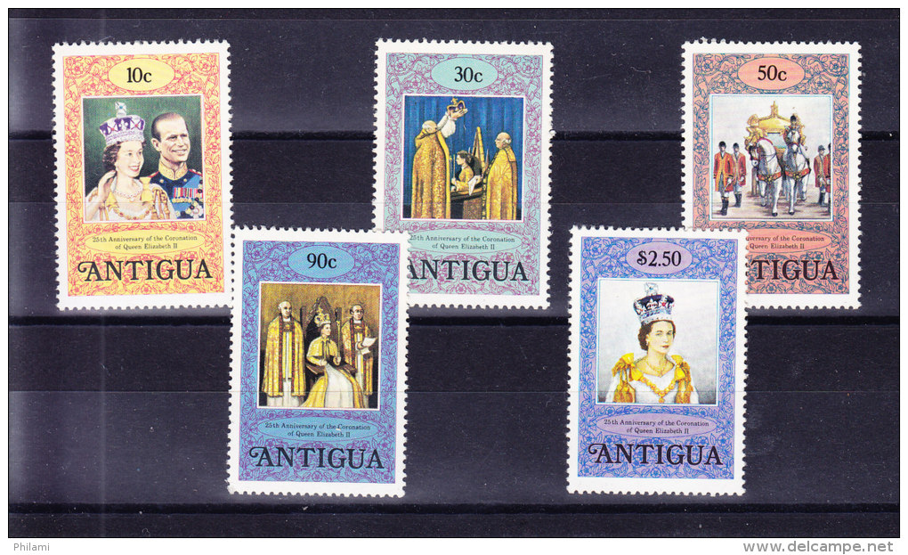ANTIGUA, SG 581/5 ** MNH.  (5CT8) - 1858-1960 Colonie Britannique