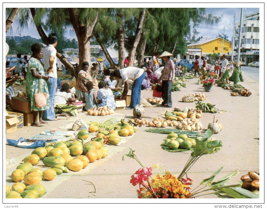 (566) New Hebrides - Port Vila Market (but Posted From Tonga Islands With Coin Shape Stamp) - Vanuatu
