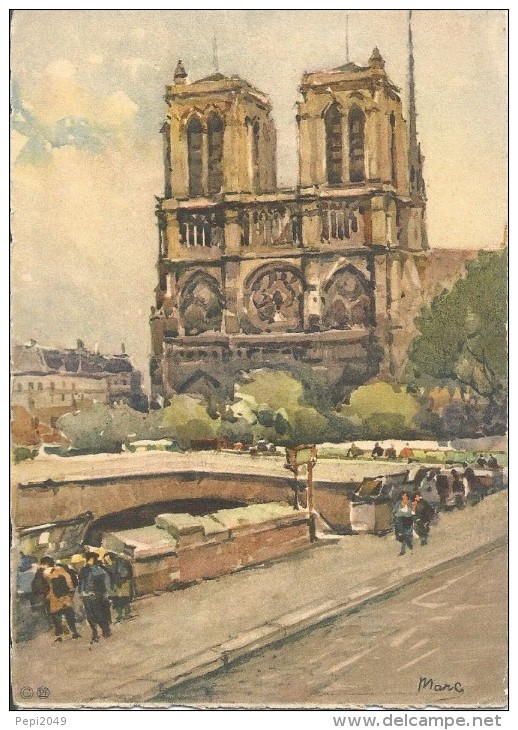 D378 - POSTAL - PARIS -  NOTRE-DAME ET QUAL SAINT-MICHEL - Notre Dame De Paris