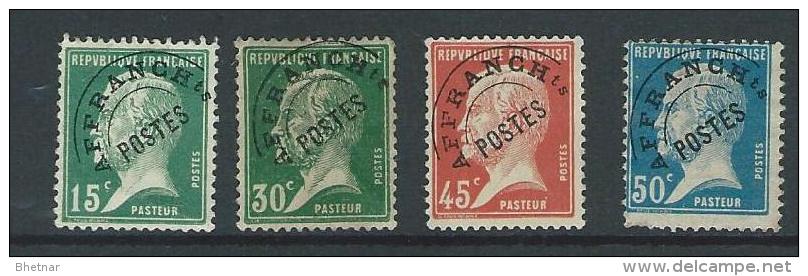 FR Préo YT 65 à 68 " Série Pasteur " 1922-47 Sans Gomme - 1893-1947