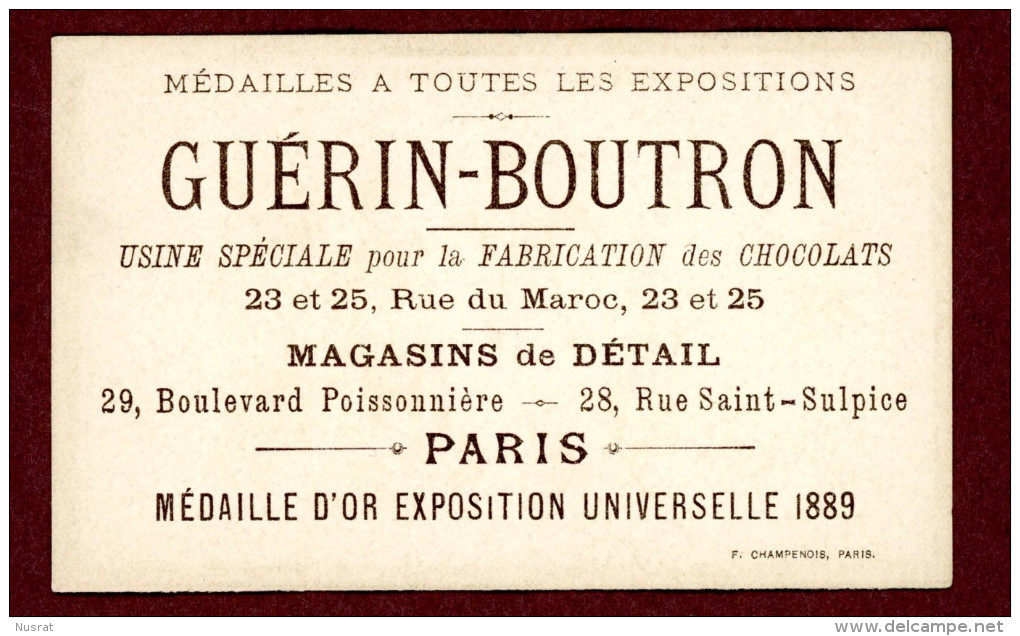 Chocolat Guérin Boutron, Chromo Lith. Champenois TM36-33, Scènes Comiques, Personnages, La Dernière Retouche - Guerin Boutron