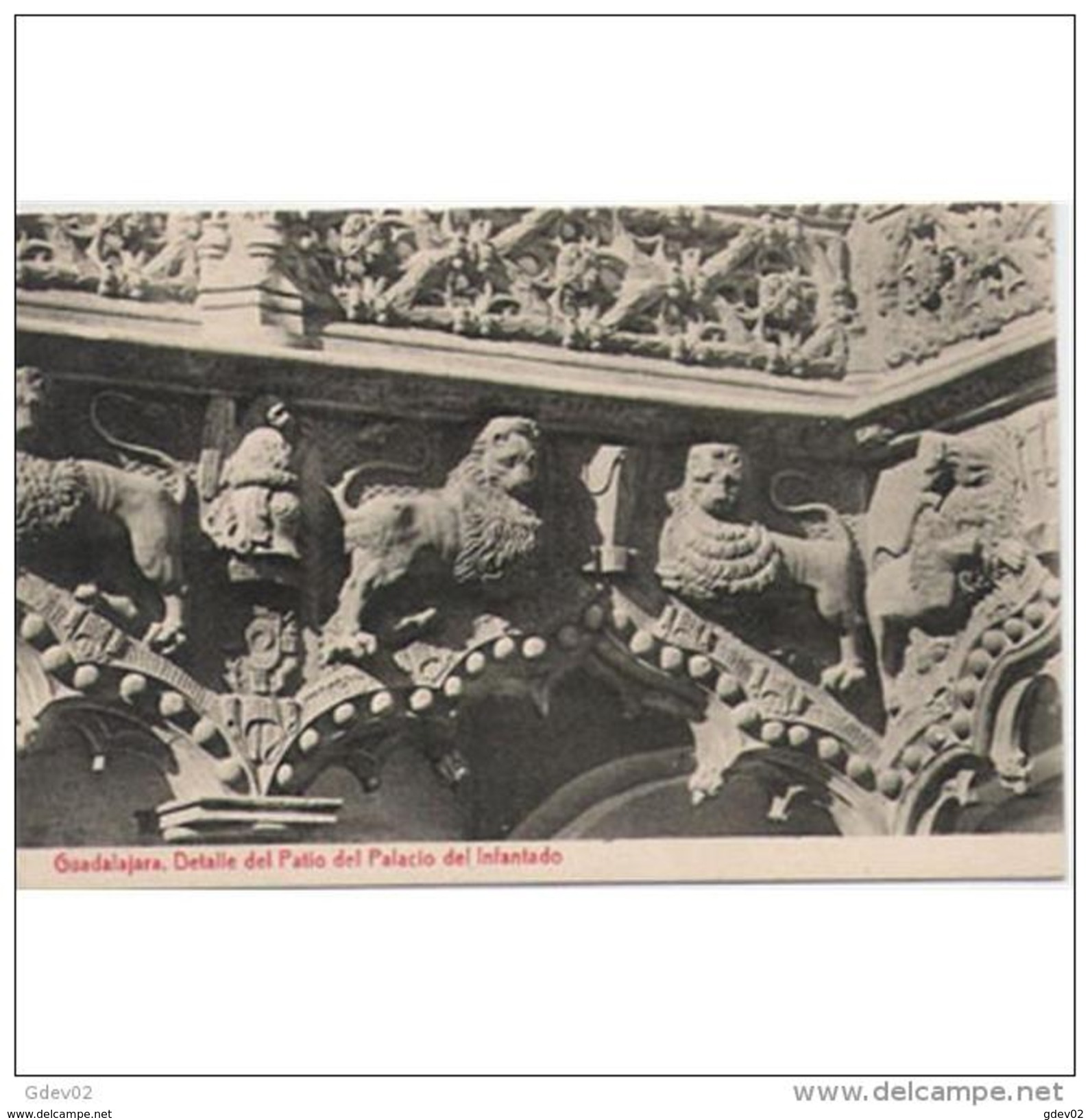 GDLJRTP6713-LFT5155.Tarje Ta Postal DE GUADALAJARA.ARTE.Escultura.del Patio Del  PALACIO DEL INFANTADA En Guadalajara - Guadalajara