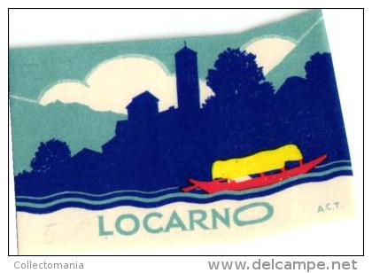 5 HOTEL LABELS ITALY ITALIE LOCARNO(small)  MONTECATINI MERANO NOVARA Albergo Moderno - Hotel Labels