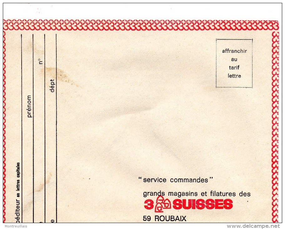 Enveloppe Vierge Des 3 Suisses, De ROUBAIX - Unclassified