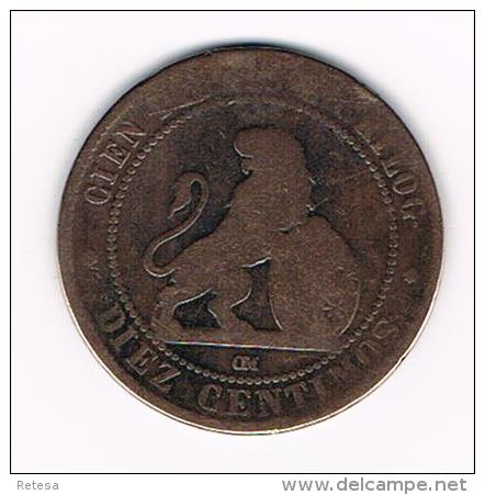 ***  SPANJE  10 CENTIMOS  1870 - Monedas Provinciales