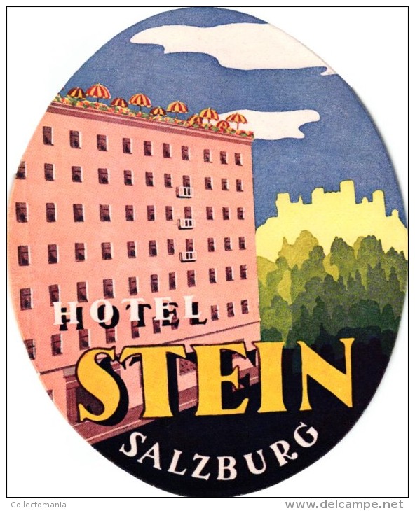 7 HOTEL LABELS AUSTRIA OSTERREICH AUTRICHE  SAND BADGASTEIN SALZBURG INNSBRUCK VILLACH - Hotel Labels